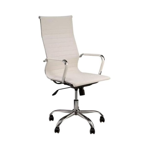 Cadeira de Escritório Esteirinha Giratória Ergonômica Alta Branco