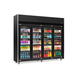 Refrigerador Expositor Vertical 1580 Litros Preto 127V Gelopar GEAS-4P LB - 1