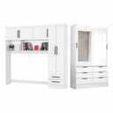 Ver imagem 1 de Guarda Roupa Modulado Sevilha com Espelho Carioca Móveis Branco