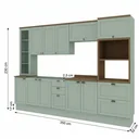 Ver imagem 3 de Cozinha Completa Modulada 6 Peças 100% MDF com Cristaleira Torre Quente e Balcão para Pia Iluminata