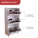Ver imagem 4 de Sapateira 3 Portas Basculante Branco Advantage