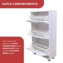 Ver imagem 5 de Sapateira 3 Portas Basculante Branco Advantage