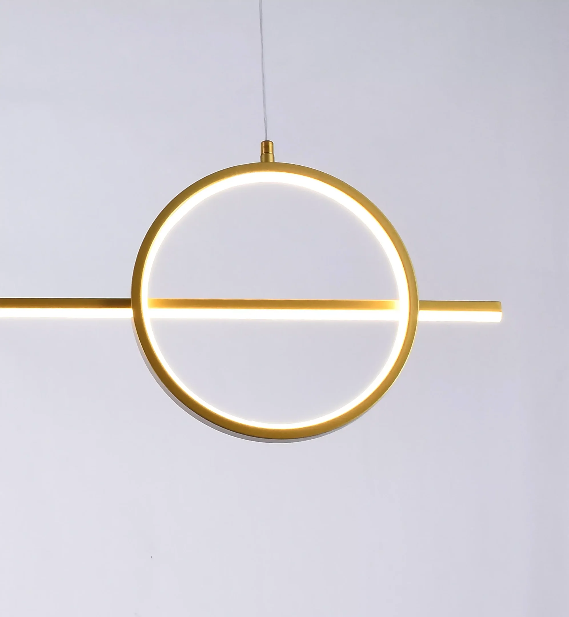 Ver imagem 3 de Pendente 100cm e Cabo 3mt Metal Dourado Led Integrado 3000k Bivolt Tupiara