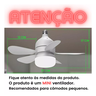 Mini Ventilador de Teto de Led Super Silencioso 30w - 6