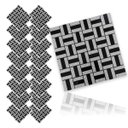 Ver imagem 1 de Pastilha de Vidro Adesiva Kit 16 Uni Parede Cozinha Banheiro Lavabo Sala Decorativa Moderna Requinta