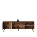 Ver imagem 4 de Rack para TV Ripado Capri até 75 Polegadas 3 Portas Freijó/Off Colibri Decor