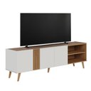 Ver mais imagens de Rack para TV Ripado Capri até 75 Polegadas 3 Portas Freijó/Off Colibri Decor