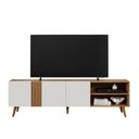 Ver imagem 5 de Rack para TV Ripado Capri até 75 Polegadas 3 Portas Freijó/Off Colibri Decor