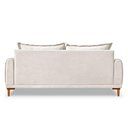 Ver imagem 5 de Sofá Living 2 Lugares 1,80m Livia Bouclê Pés de Madeira - Pallazio Cor Off White