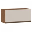 Ver imagem 1 de Armário Aéreo Cozinha 1 Porta Ebano Fosco/Off White Fosco 1302m - Genialflex
