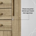 Ver mais imagens de Guarda Roupa Solteiro 6 Portas 3 Gavetas Taurus - Nature