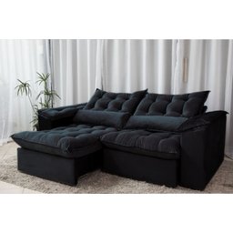 Sofá Retrátil e Reclinável Ipanema 1,80m em Tecido Veludo C/pillow Nos Braços - Montagem Inclusa:pre - 2