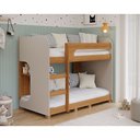 Ver imagem 2 de Beliche Solteiro em Mdf Ema com Kit Pés Cimol Nature/off White