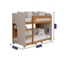 Ver imagem 4 de Beliche Solteiro em Mdf Ema com Kit Pés Cimol Nature/off White