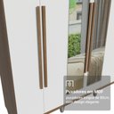 Ver imagem 7 de Guarda-Roupa Casal com Pés 6 Portas Batentes com Espelho Netuno Madesa