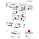 Ver imagem 4 de Armário De Cozinha Compacta 4 Peças Mp3697.895 Veneza Preto