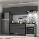 Ver imagem 1 de Armário De Cozinha Compacta 4 Peças Mp3697.895 Veneza Preto