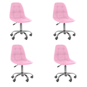 Ver imagem 1 de Cadeira Office Eiffel Botonê Ajustável Oficial Giratória - Rosa - 4