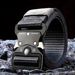 Cinto Tático Militar com Fivela de Metal - Preto - 2