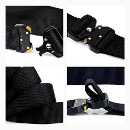 Cinto Tático Militar com Fivela de Metal - Preto - 7