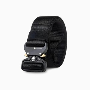 Cinto Tático Militar com Fivela de Metal - Preto