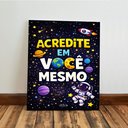 Ver imagem 5 de Kit 3 Quadro Decorativo Galáxia Frases Infantil Criança Qualidade Premium Moderno 28x20cm