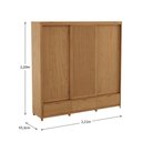Ver imagem 2 de Guarda Roupa Madeira Maciça 3304U Nest 03 Portas de Correr e 03 Gavetas Tauari Finestra