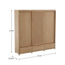 Ver imagem 2 de Guarda Roupa Madeira Maciça 3304u Nest 03 Portas de Correr e 03 Gavetas Tauari Finestra