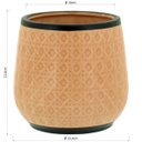 Ver mais imagens de Cachepô Decorativo Vaso Enfeite 13x13x13cm Cerâmica Bege
