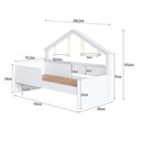 Ver imagem 3 de Cama Infantil Moldura Casinha para Colchão 0,88 x 1,88 Cor Branco