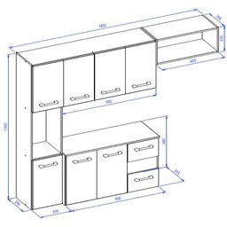 Armário Cozinha Compacta Suspensa Multimóveis Cr20244 - 4