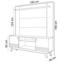 Ver imagem 6 de Rack para Sala com Painel para Tv 55 Pol Eller L05 Nature Off White - Lyam Decor