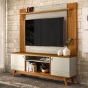 Ver imagem 3 de Rack para Sala com Painel para Tv 55 Pol Eller L05 Nature Off White - Lyam Decor