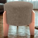 Ver imagem 2 de Puff Decorativo para Sala Luxo 44x44 Cm Boucle F498 Marrom Milani Store