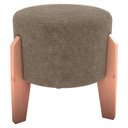 Ver imagem 1 de Puff Decorativo para Sala Luxo 44x44 Cm Boucle F498 Marrom Milani Store