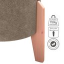 Ver imagem 4 de Puff Decorativo para Sala Luxo 44x44 Cm Boucle F498 Marrom Milani Store