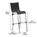 Ver imagem 3 de Conjunto de 6 Banquetas Jl em Alumínio para Balcão, Cozinha, Edícula - Pedra Ferro