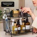 Ver imagem 3 de Organizador Aramado Preto 35x32x17cm em Metal com 2 Andares Multiuso