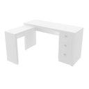 Ver imagem 7 de Kit Escritório Com Mesa em L 3 Gavetas e 2 Armários 171 cm Cor: Branco
