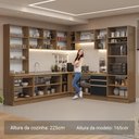 Ver imagem 6 de Armário de Cozinha Completa 549cm Rustic/preto Glamy Madesa 01