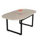 Ver imagem 1 de Mesa de Jantar Oval Industrial com Tampo 100% Mdf 137x90cm:off White
