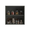 Ver imagem 4 de Armário Aéreo Cozinha 70 Cm Domus 2 Portas Silver/royal - Hecol Móveis
