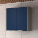 Ver imagem 3 de Armário Aéreo Cozinha 70 Cm Domus 2 Portas Silver/royal - Hecol Móveis