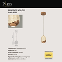 Ver imagem 3 de Pendente Acrílico Dourado 14,5cm Led 8w 3000k Bivolt