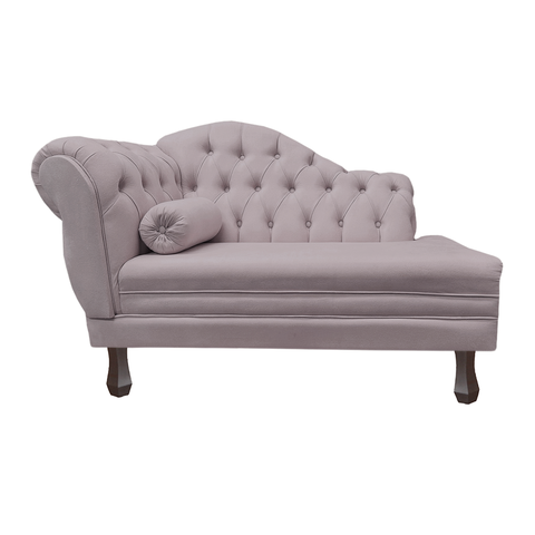 Recamier Sofá Direito Larissa 120cm Sala Veludo Rose - Incasa Decor