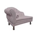 Ver imagem 3 de Recamier Sofá Direito Larissa 120cm Sala Veludo Rose - Incasa Decor