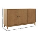 Ver imagem 3 de Buffet Balcao 3 Portas Madeira Macica Taeda 160 Cm 1962 Freijo Festra