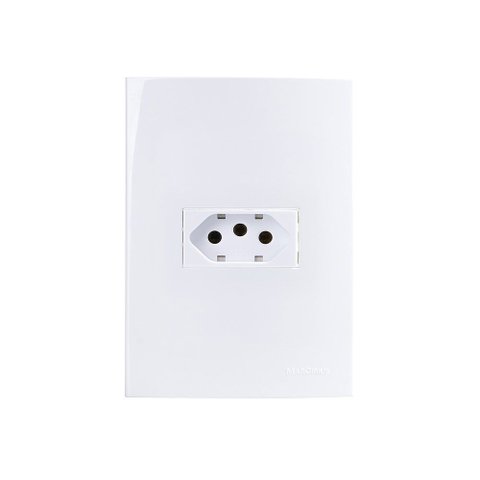 Tomada Margirius Sleek 2p+t 20a com Placa 4x2 Branca