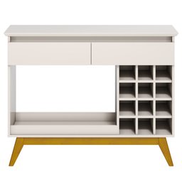 Aparador Bar Com Adega 2 Gavetas Classic I04 Off White - Mpozenato - 6