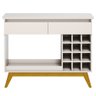 Aparador Bar Com Adega 2 Gavetas Classic I04 Off White - Mpozenato - 6
